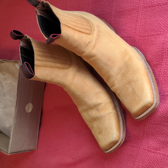 Cowboy Boots mens size 12 tan - Picture 6 of 13